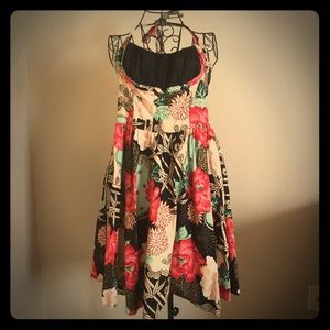 Unique Vintage 1950s style Floral Swing Dress